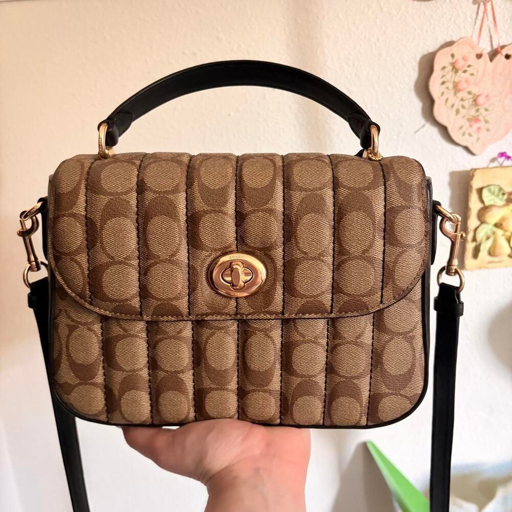 Coach marlie top handle brown - Picture 1 of 8